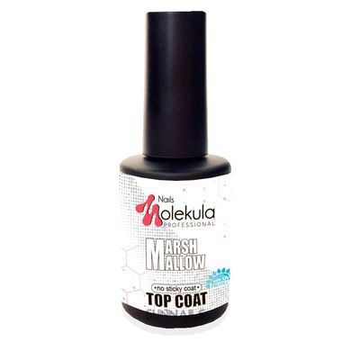 Nails Molekula Top Marshmallow, 12 мл — топ для гель-лаку з білими крапками