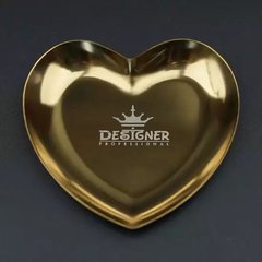 Металевий лоток для інструментів, форма серце, колір золото, розмір 9,3х9,3 см від Designer Professional