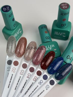 Siller gel polish, Icy spark, 03, 8 мл &mdash; світловідбивний гель-лак для нігтів