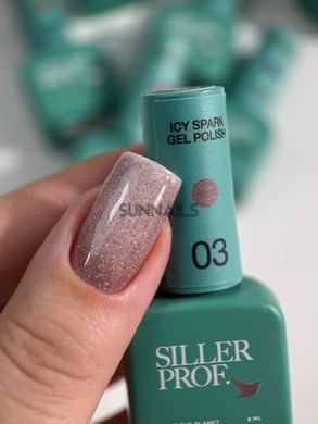 Siller gel polish, Icy spark, 03, 8 мл &mdash; світловідбивний гель-лак для нігтів