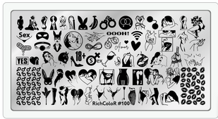 RichColor Пластина для стемпінгу, 100 (дизайн 18+)