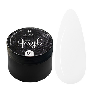 SAGA Professional Acryl gel, 01, 13 мл &mdash; акригель в баночці