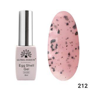 Global Fashion Egg Shell gel polish, 212, 8 мл &mdash; гель-лак для нігтів з ефектом перепелиного яйця