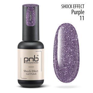 PNB Shock Effect gel polish, 11, Purple, 8 мл &mdash; світловідбивний гель-лак для нігтів