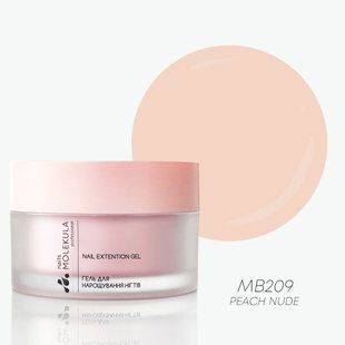 Nails Molekula Builder gel MOUSSE, MB209, PEACH NUDE, 15 мл &mdash; гель для нарощення нігтів