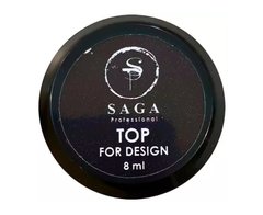 SAGA Professional Top for Design, 8 мл — топ для дизайну