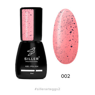 Siller gel polish, Art Eggs, 02, 8 мл — гель-лак для нігтів з чорними крапками