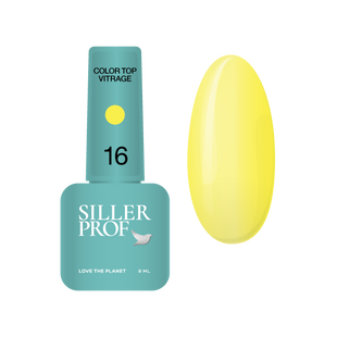 Siller Top Color Vitrage, №16, 8 мл &mdash; вітражний топ для гель-лаку без липкого шару