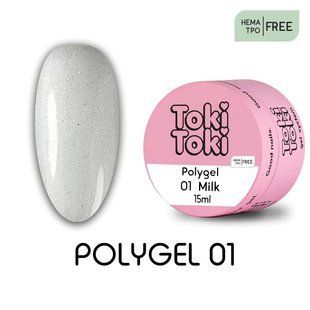 Toki-Toki Polygel, 01, 15 мл &mdash; полігель для нарощення та укріплення нігтів
