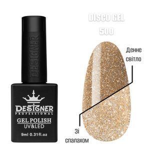 Designer Professional Disco gel polish, 500, 9 мл &mdash; світловідбивний гель-лак для нігтів