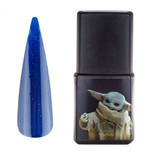 Baby Moon Baby Yoda gel polish, BY 01, 8 мл &mdash; гель-лак для нігтів, темно-синій з блискітками