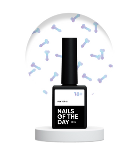 NAILSOFTHEDAY Fun! Top 01, 10 мл &mdash; топ для гель-лаку з голографічним арт-декором