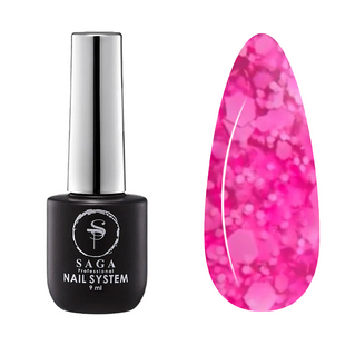 SAGA Professional Marmelad gel polish, 04, 9 мл &mdash; гель-лак з пластівцями