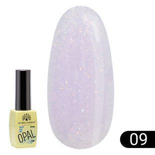 Global Fashion Opal Rubber Base, 09, 8 мл &mdash; каучукова база для гель-лаку опал